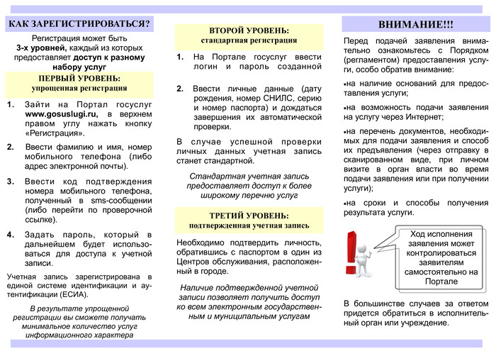 Буклет Государственных и муниципальных услуги в электронном формате